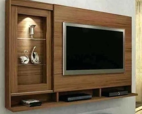 solid wood wall mounted wooden tv unit